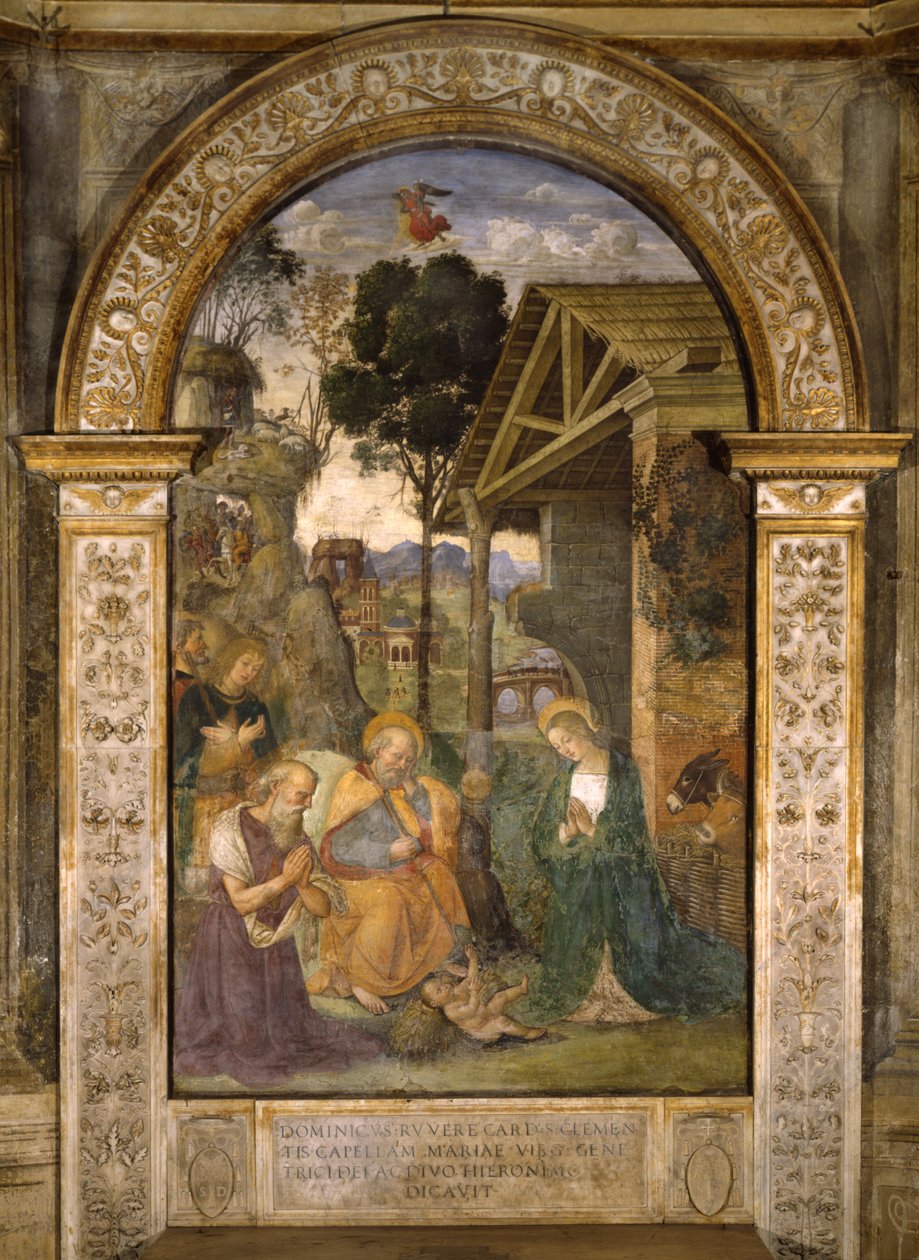 Adorazione del Bambino, c.1490 da Bernardino di Betto Pinturicchio