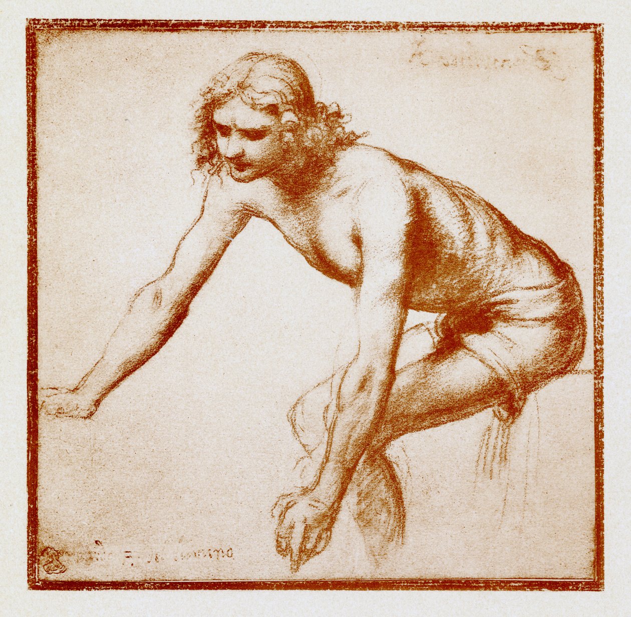 Studio di figura di un giovane uomo da Bernardino Luini