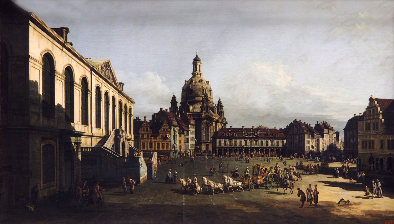 Il nuovo mercato a Dresda da Bernardo Bellotto