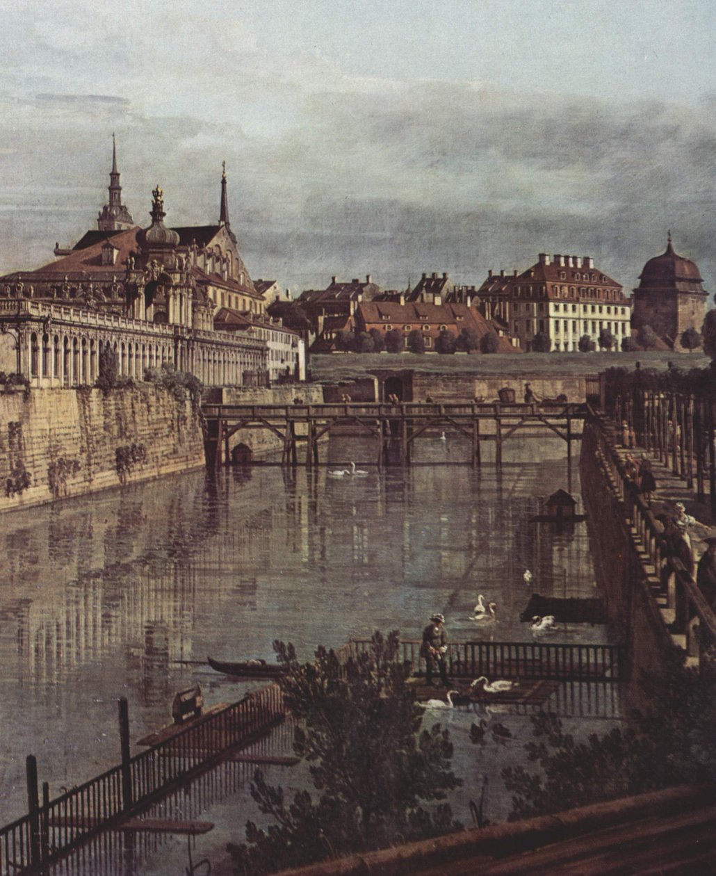 Veduta di Dresda, Il vecchio Fossato dello Zwinger, visto dall