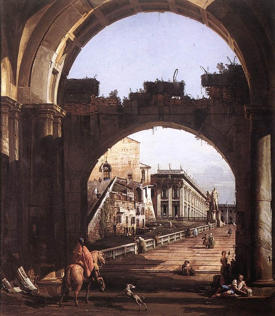 Capriccio del Campidoglio da Bernardo Bellotto