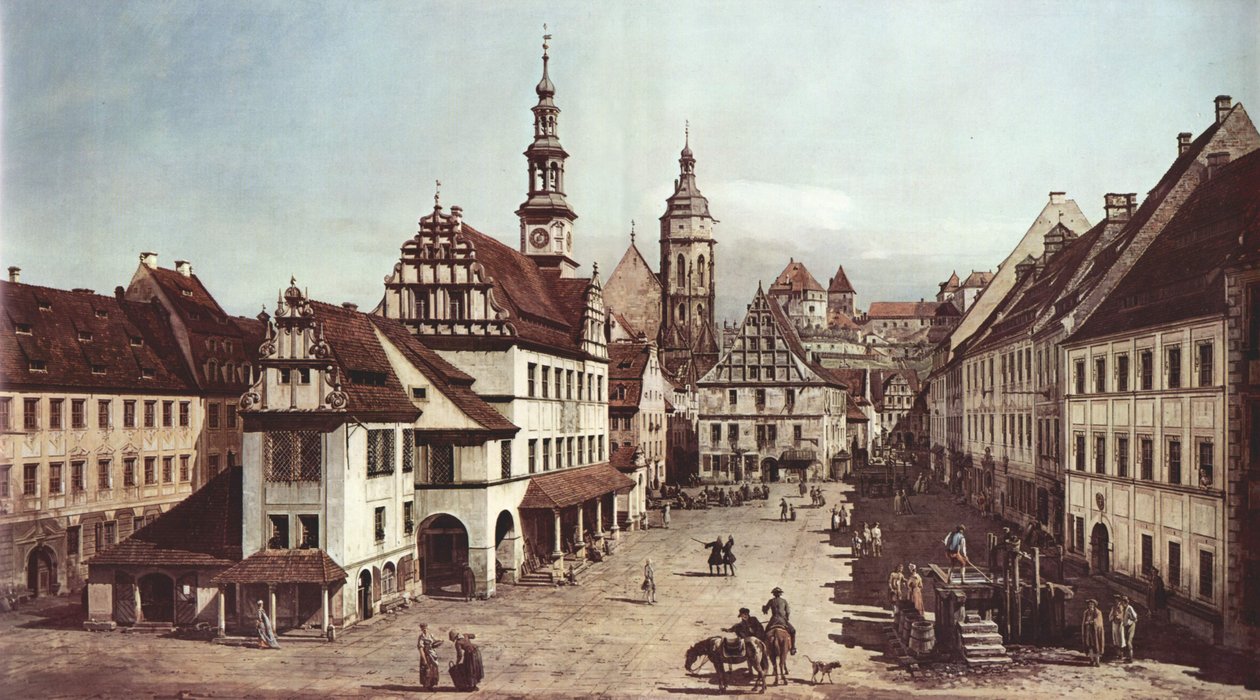 Il mercato di Pirna da Bernardo Bellotto