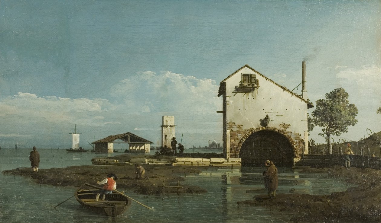 Capriccio, La laguna, c.1743 da Bernardo Bellotto