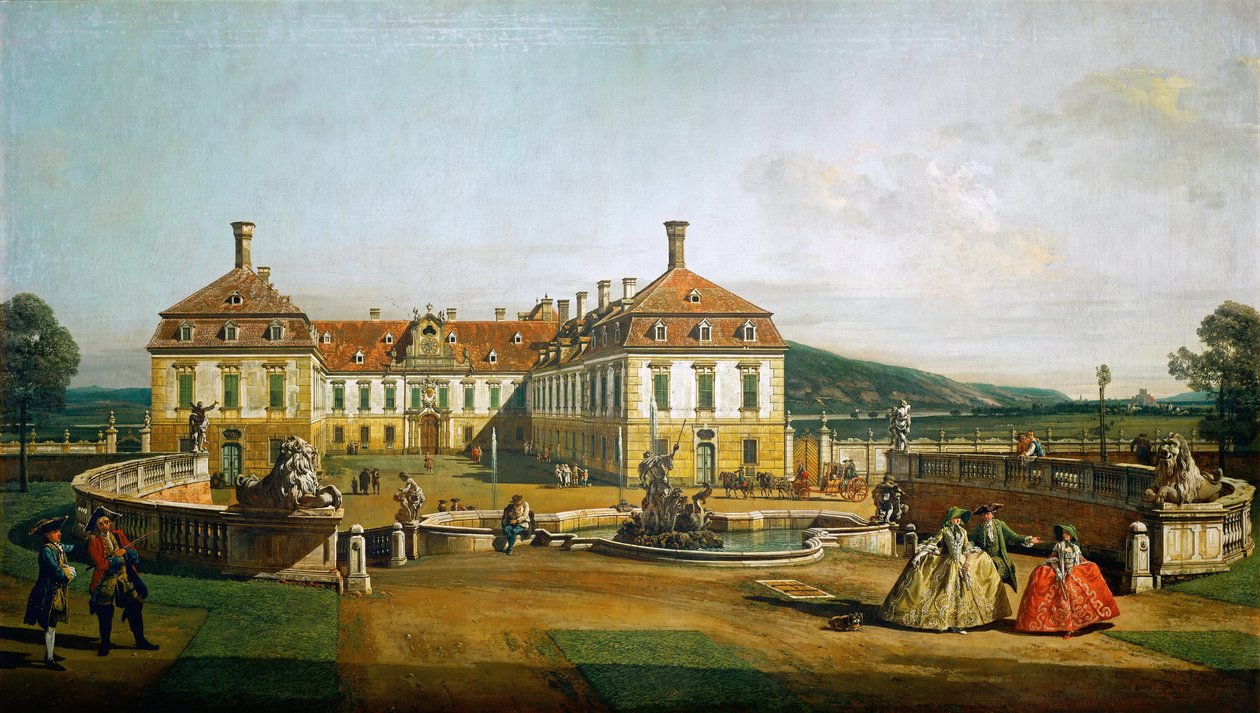 Il castello imperiale di Schloss Hof, lato del cortile d