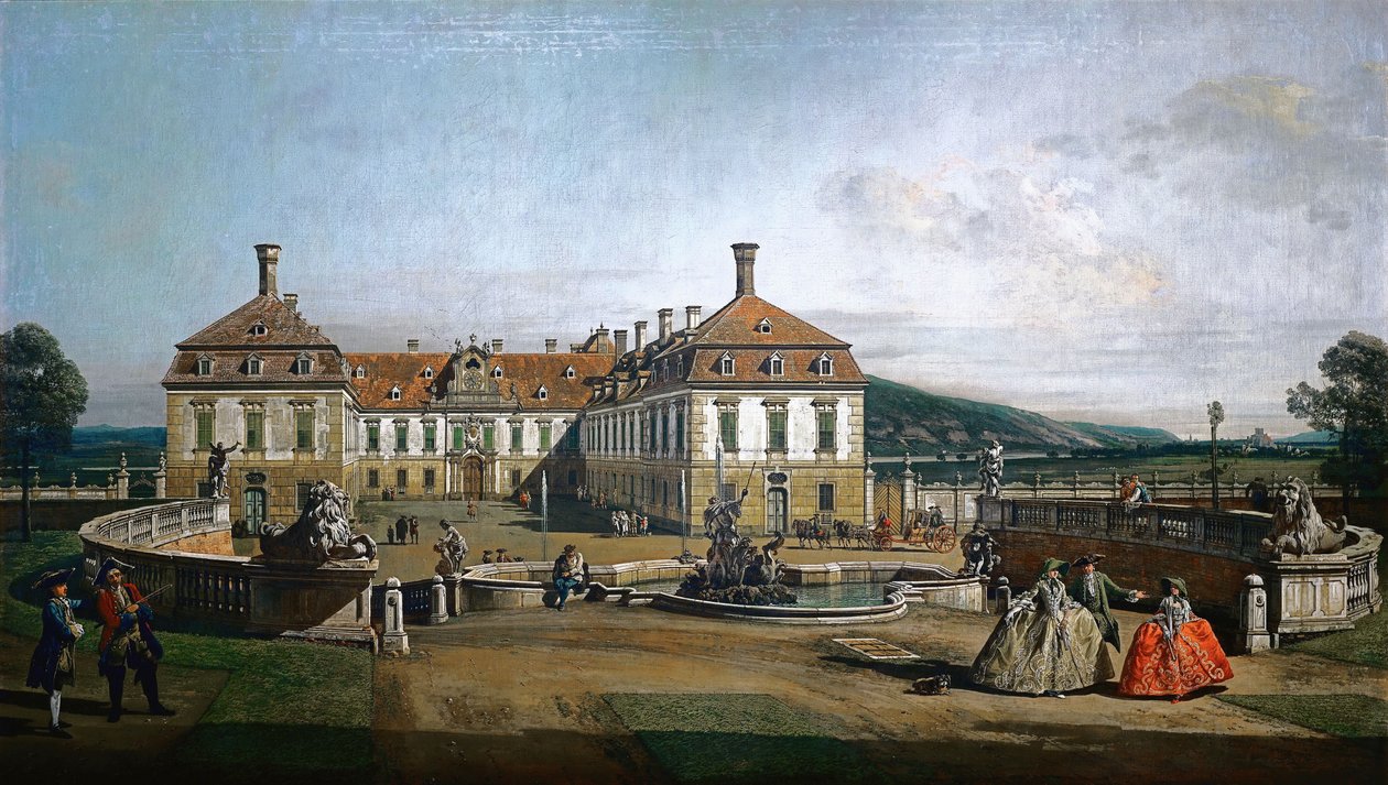 Tedesco: Il palazzo imperiale di piacere Schloss Hof, lato della corte d