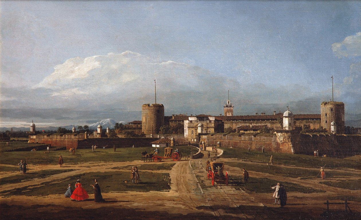 Il Castello Sforzesco a Milano da Bernardo Bellotto