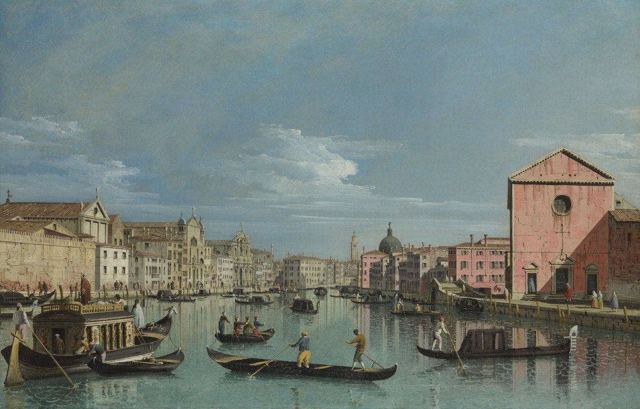 Venezia: Il Canal Grande di fronte a Santa Croce da Bernardo Bellotto