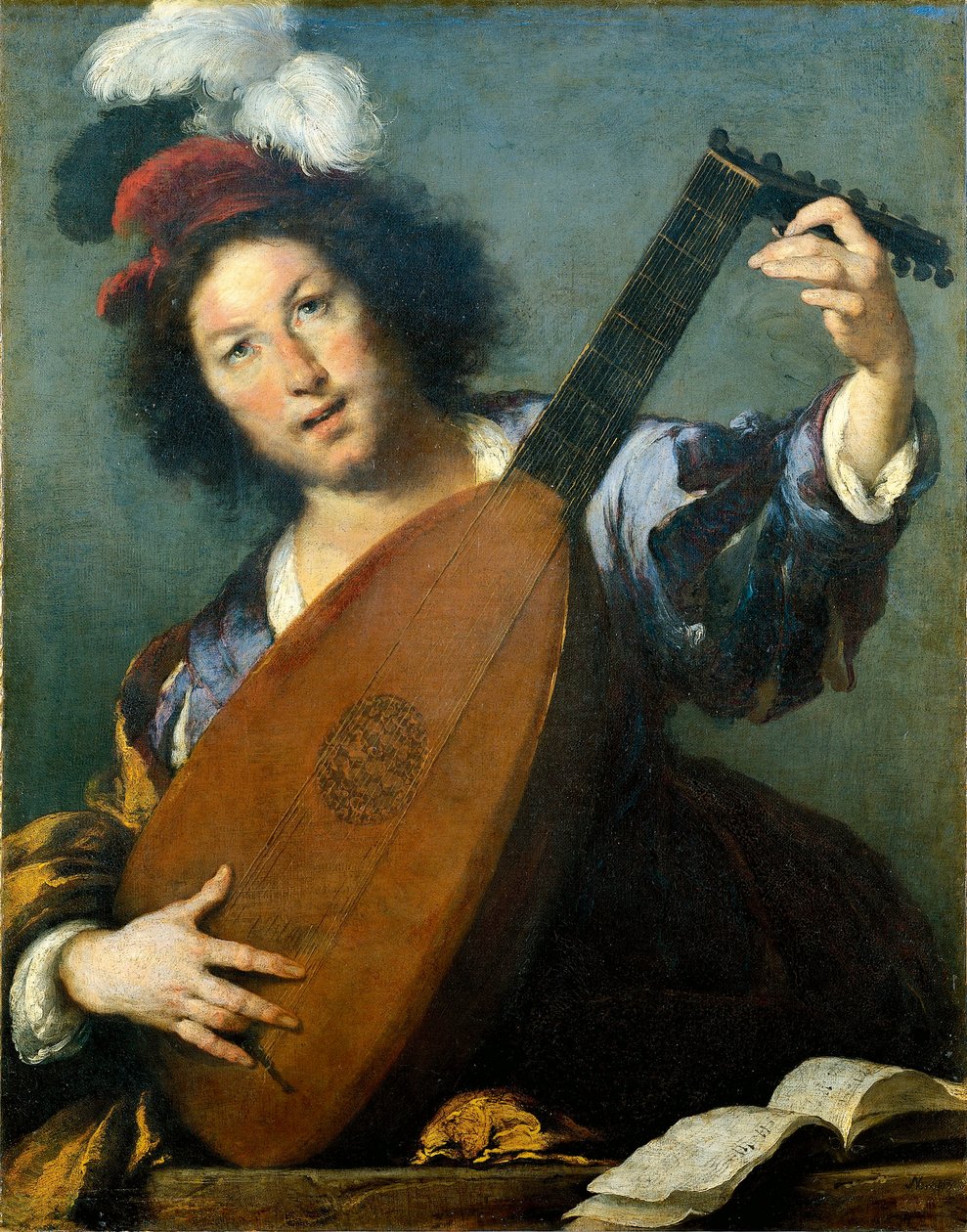 Austria, Vienna, Il suonatore di liuto da Bernardo Strozzi