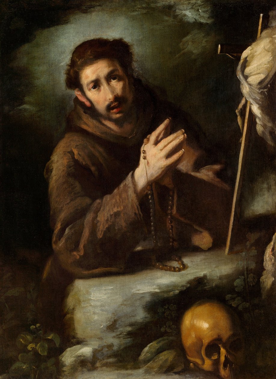 San Francesco in preghiera, c. 1620-1630 da Bernardo Strozzi