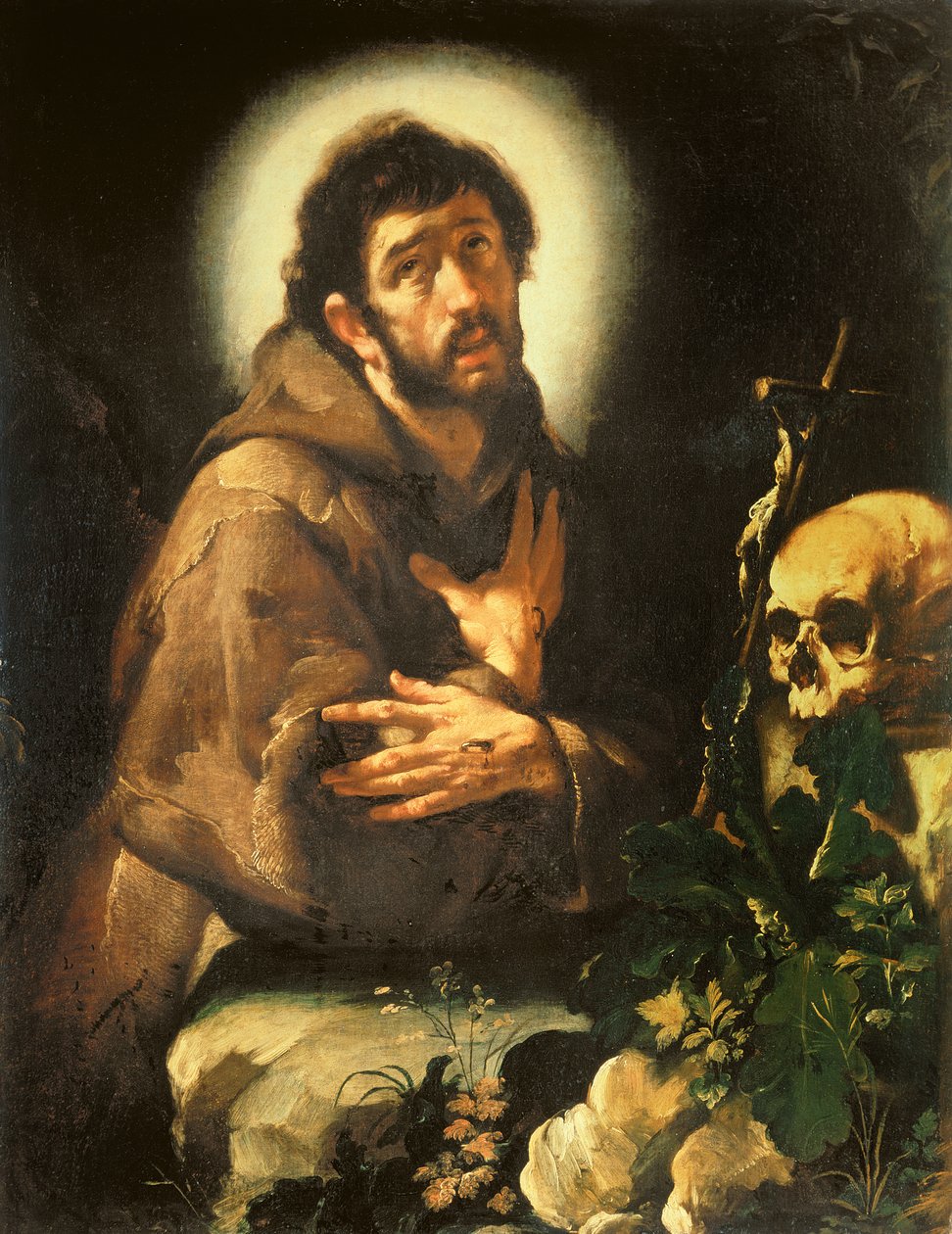 San Francesco in estasi, c.1615-18 da Bernardo Strozzi