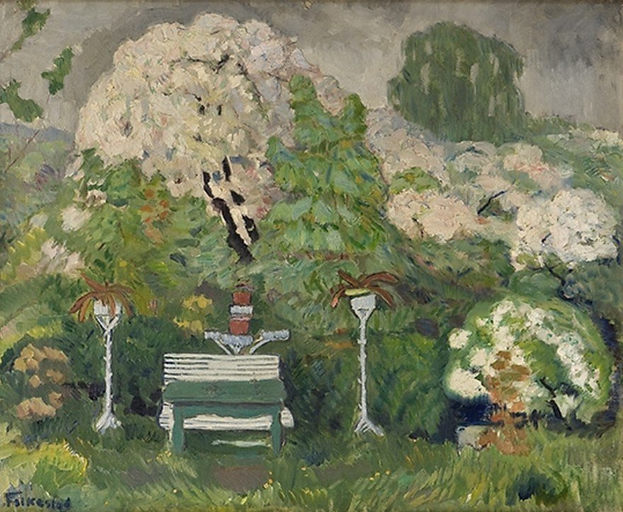 Parte di un giardino da Bernhard Folkestad