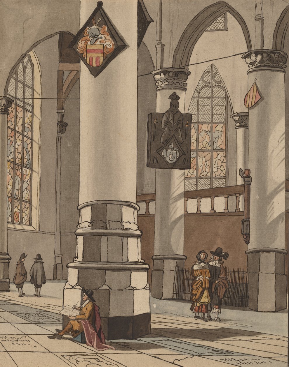 Interno di una chiesa da Bernhard Schreuder