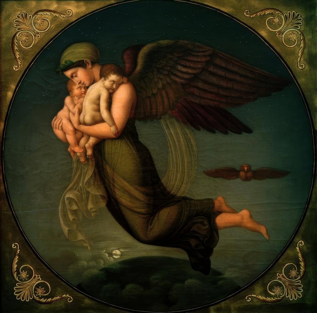 A.Senff, La notte con i suoi figli da Bertel Thorvaldsen