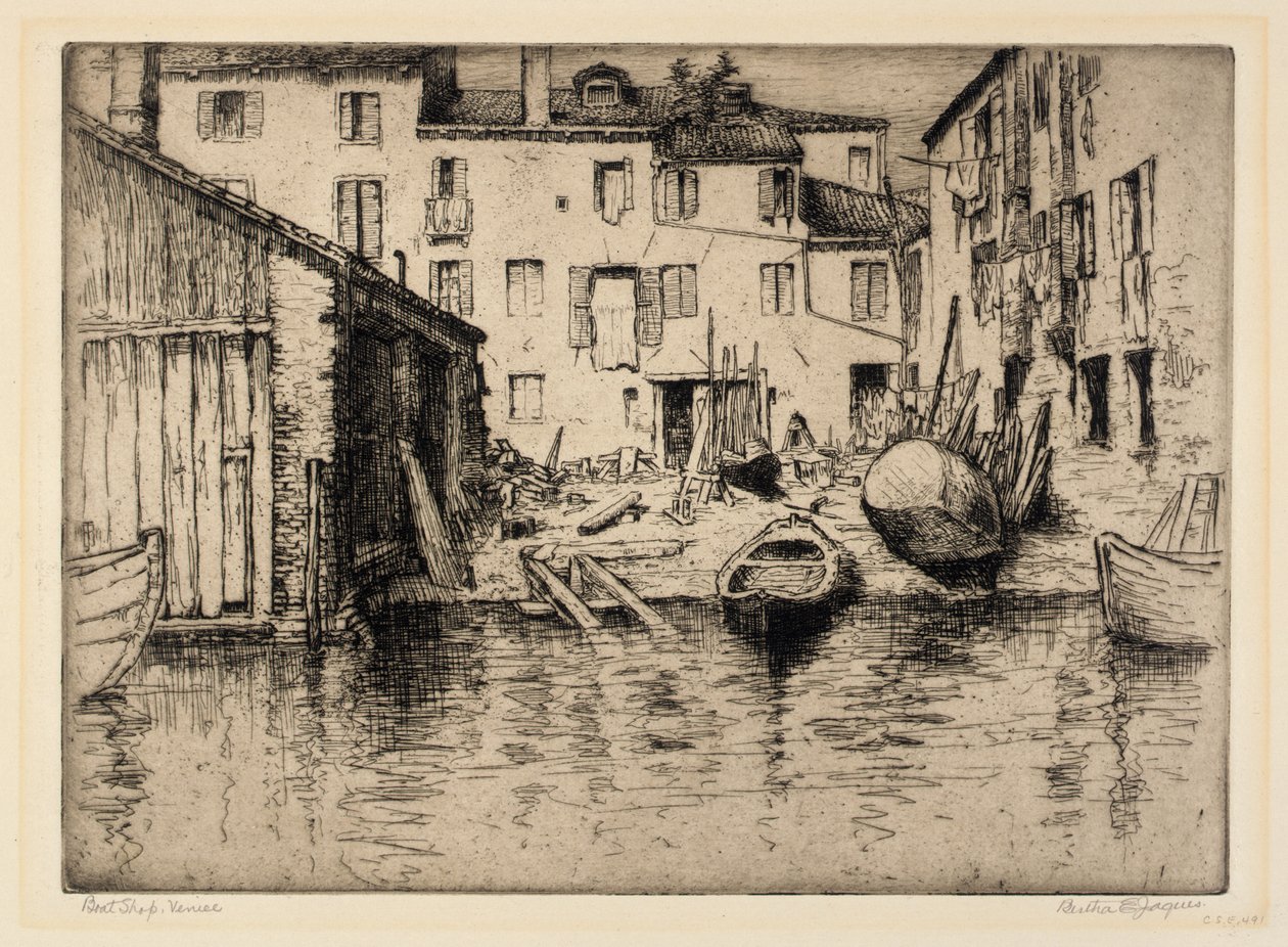 Negozio di barche, Venezia da Bertha E. Jaques
