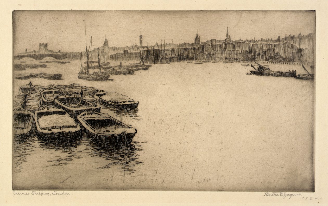 Thames Shipping, Londra da Bertha E. Jaques