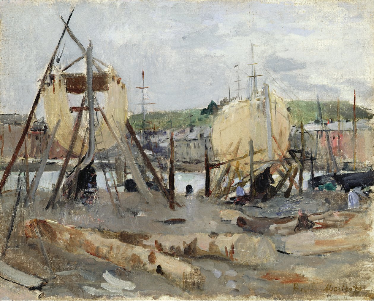 Costruzione di barche, 1874 da Berthe Morisot