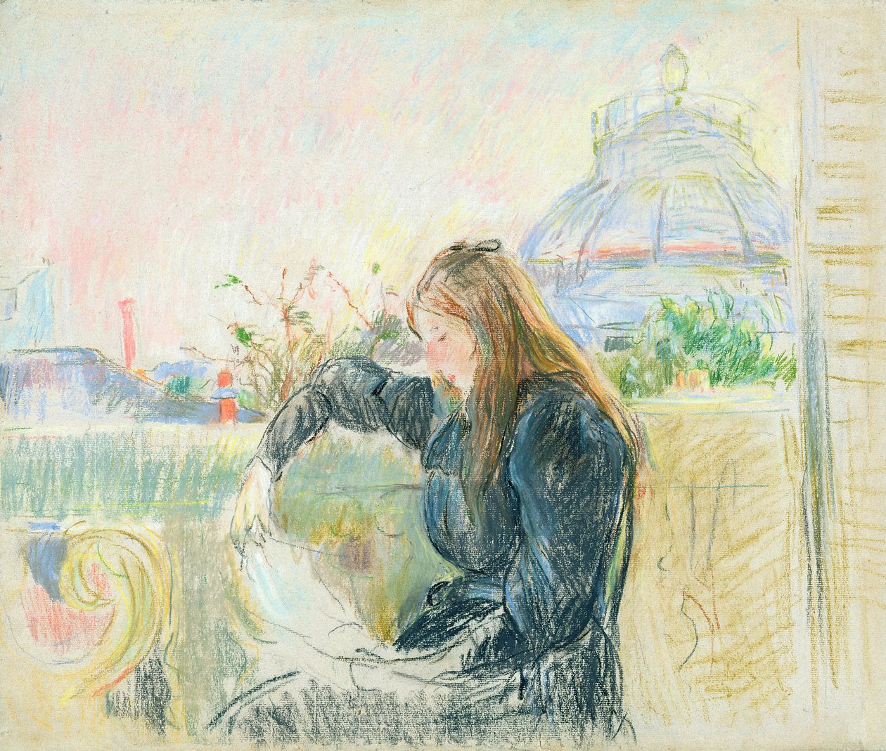 Sul balcone, 1893 da Berthe Morisot