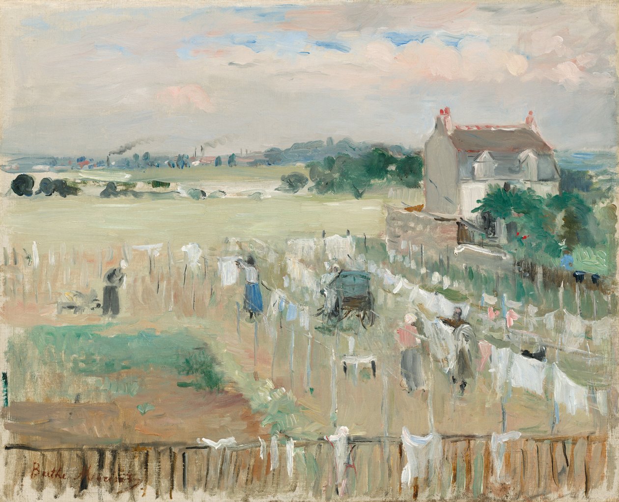 Percher de Blanchisseuses da Berthe Morisot