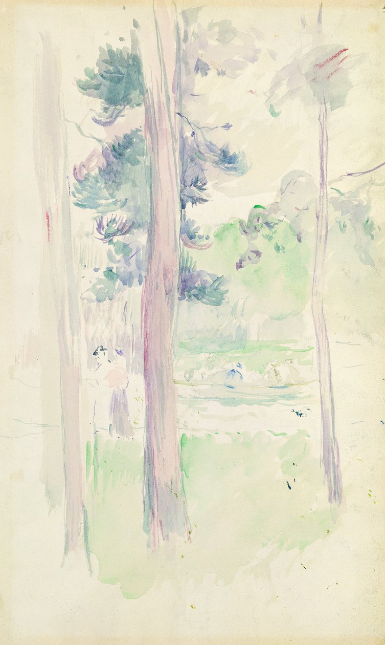Pini sul lago, 1893 da Berthe Morisot