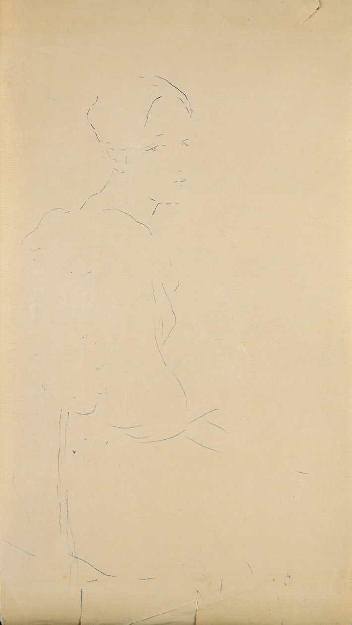 Profilo di una giovane donna seduta, 1887 da Berthe Morisot