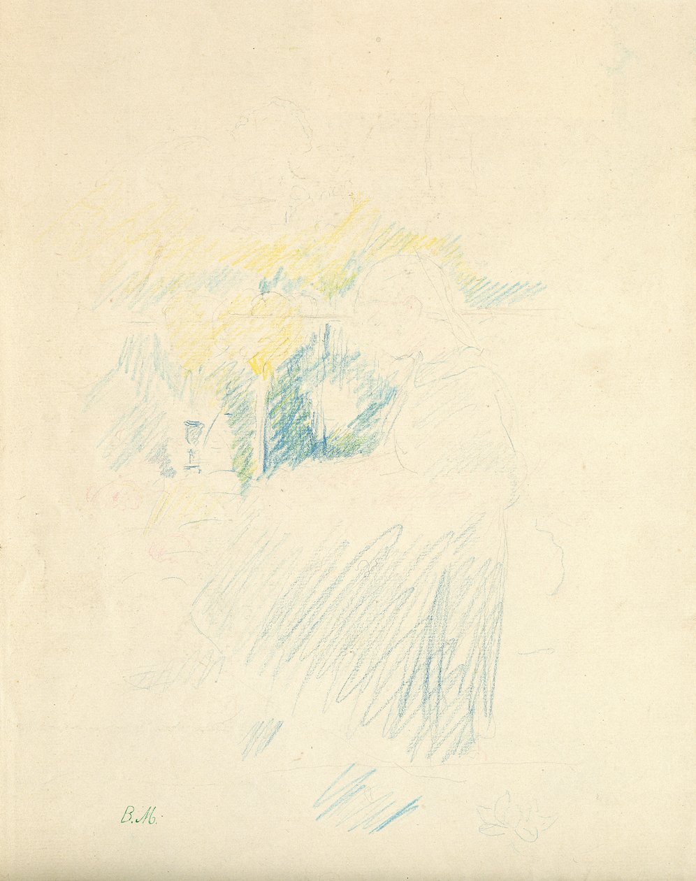 Giovane Ragazza Seduta, 1888 da Berthe Morisot