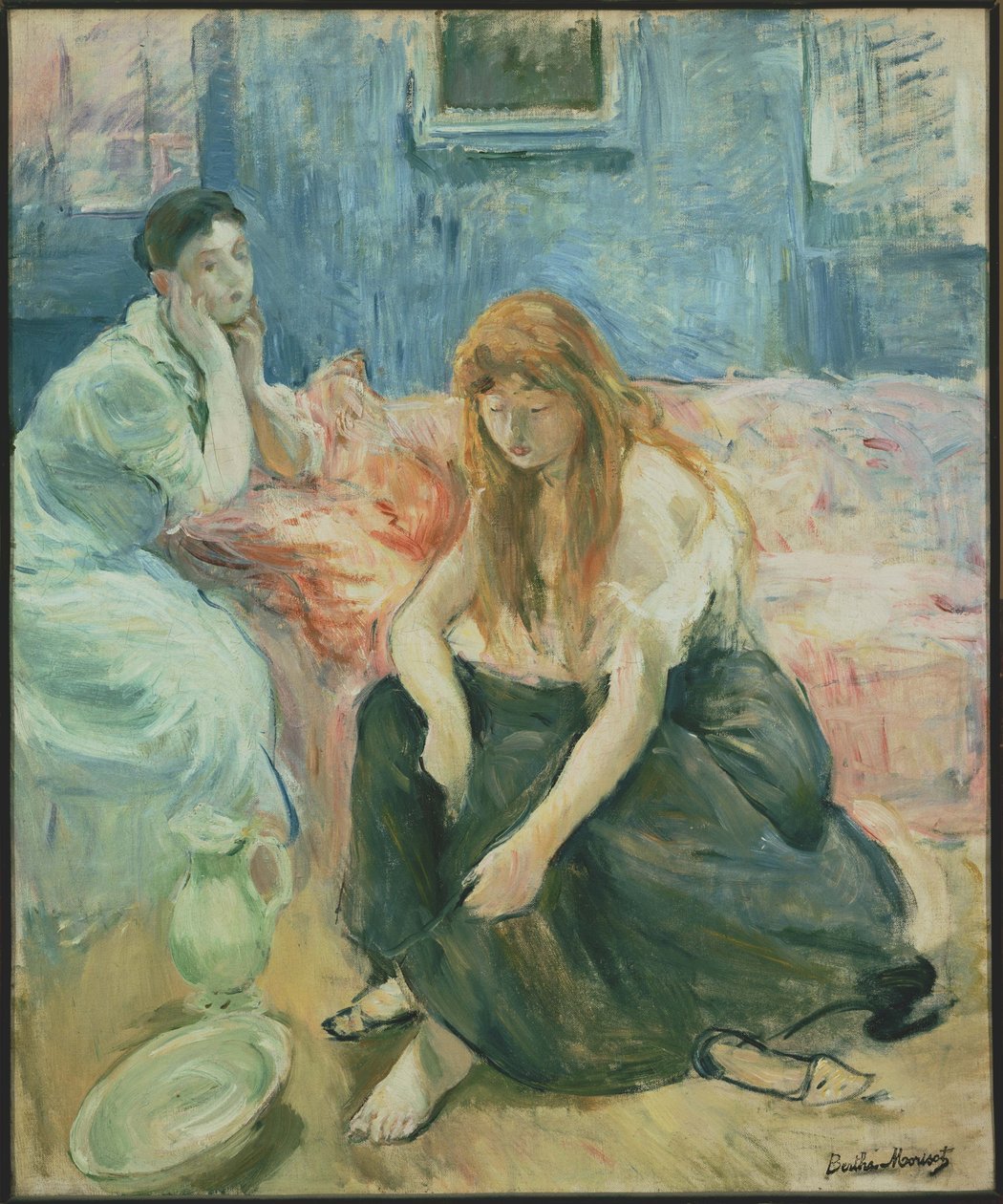Due donne si lavano da Berthe Morisot