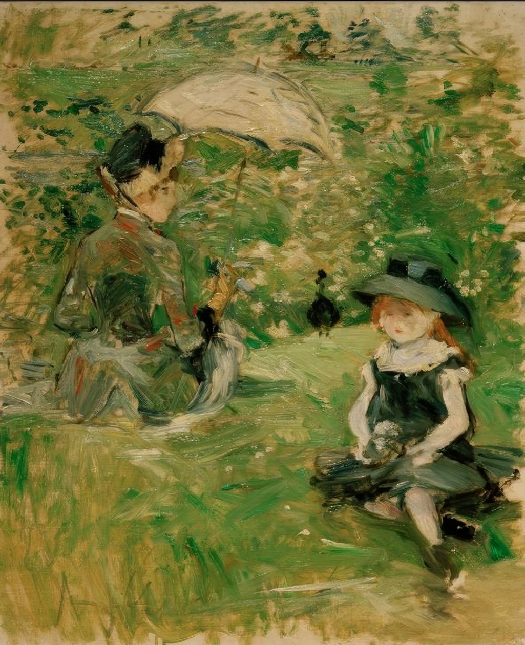 Giovane donna e bambino sull