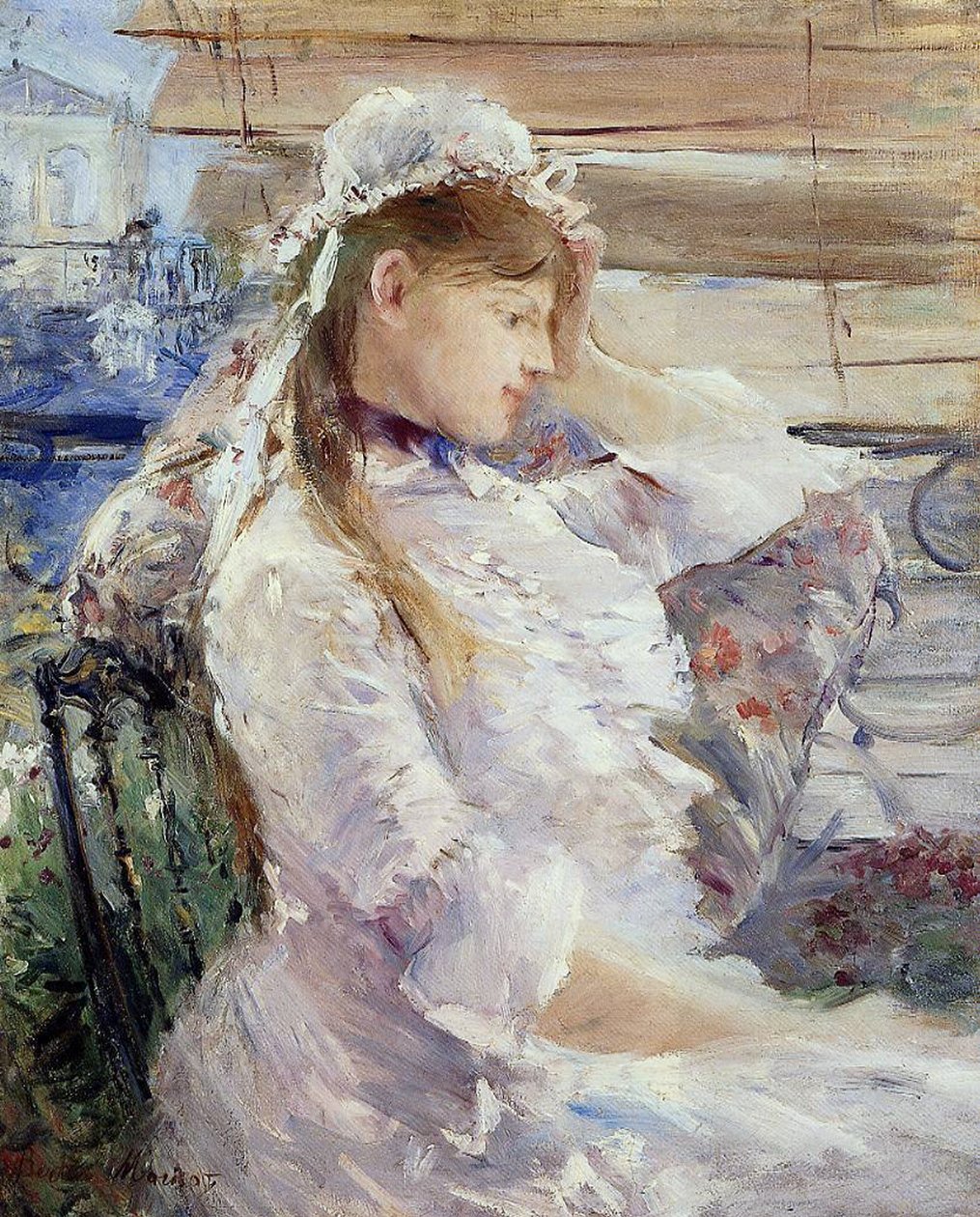 Profilo di una giovane donna seduta da Berthe Morisot