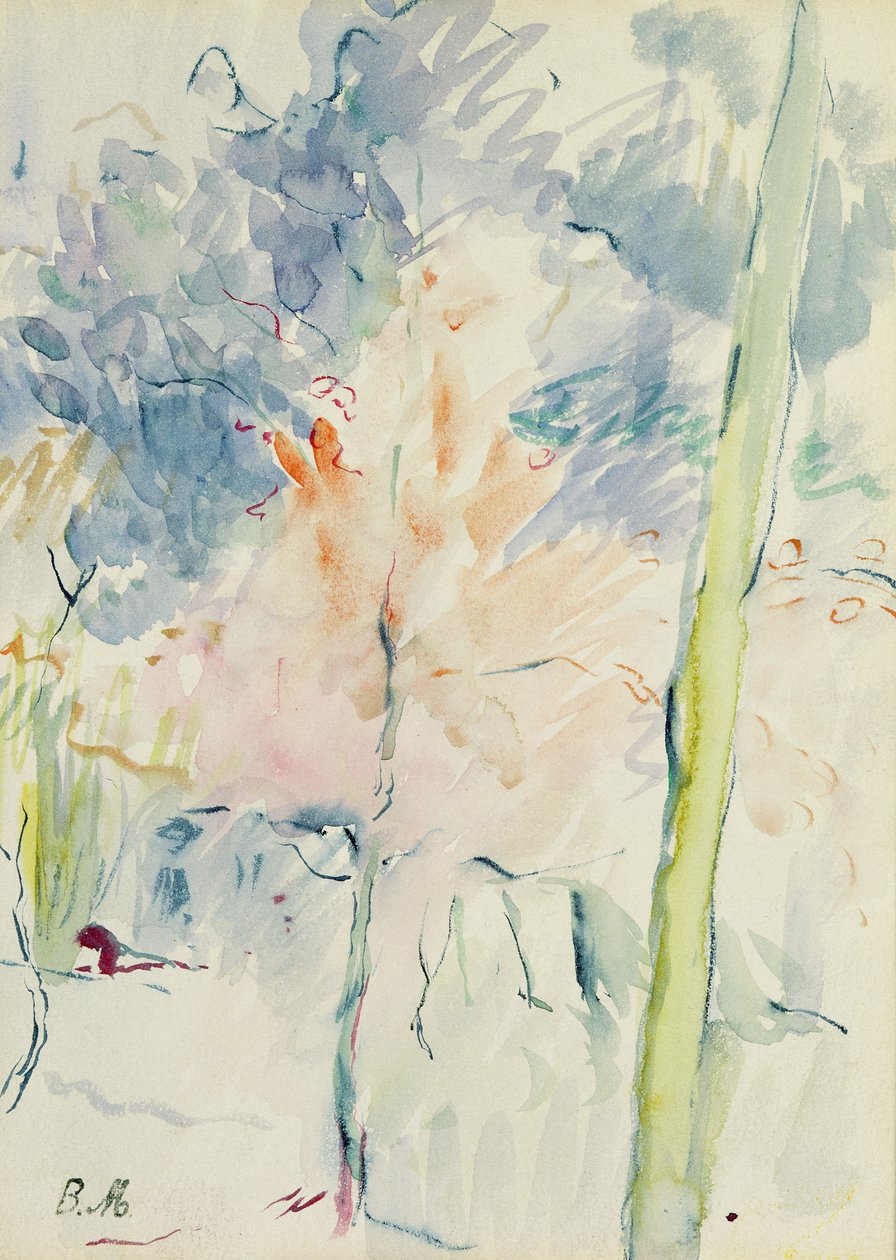 Albero Rosso in un Bosco, 1893 da Berthe Morisot