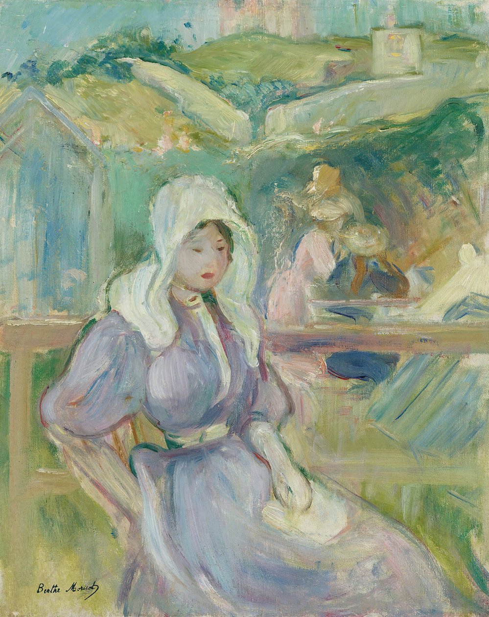 Sur la Plage à Portrieux, 1894 da Berthe Morisot