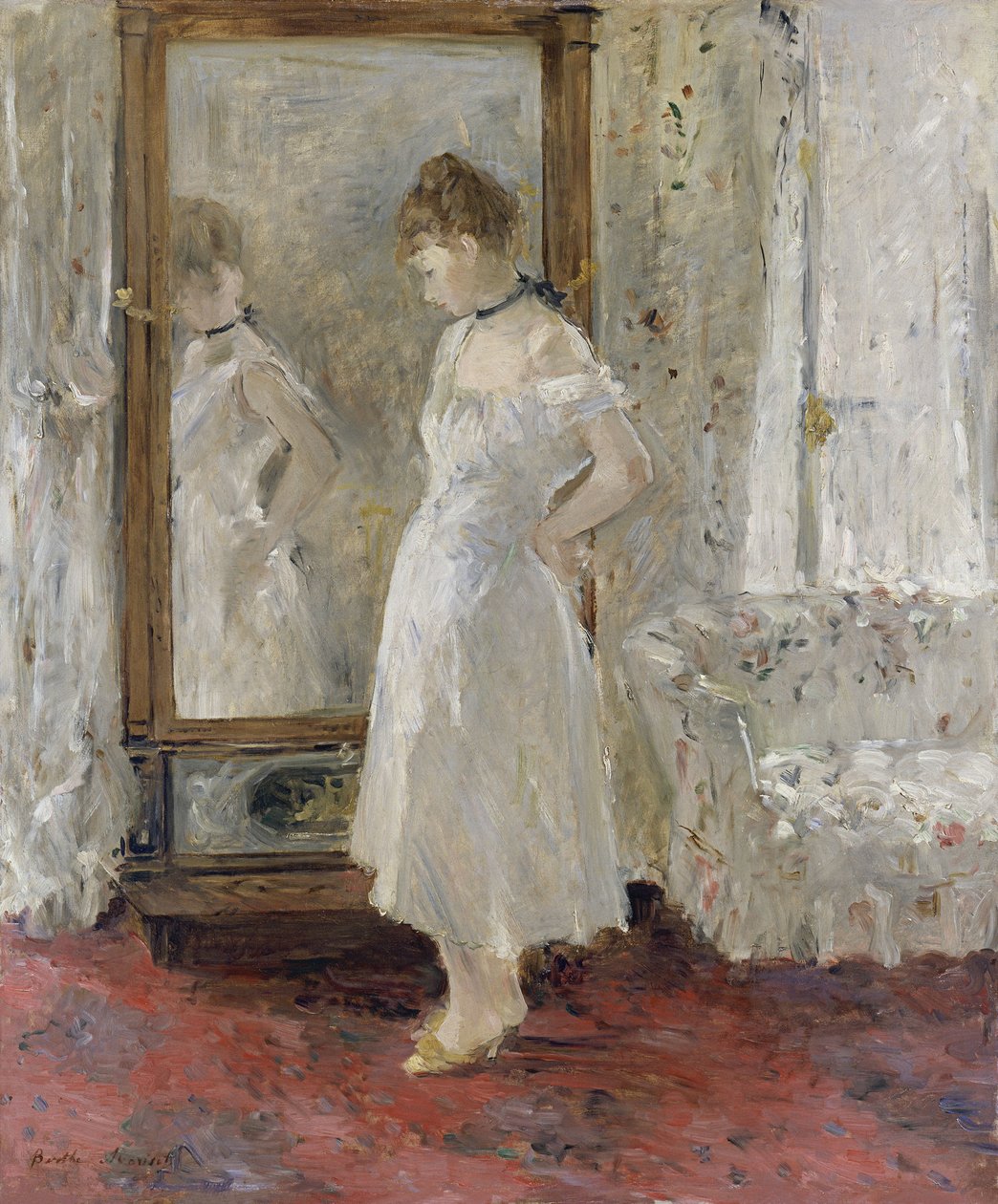 Lo specchio a cheval da Berthe Morisot