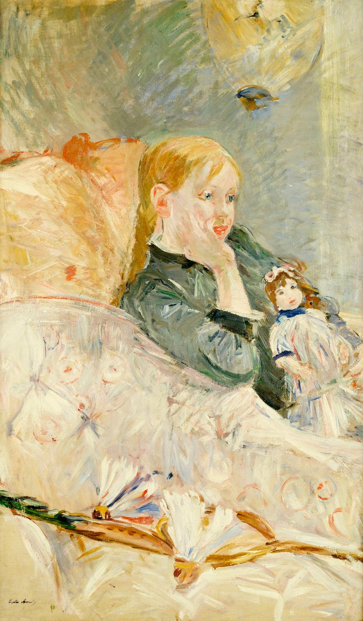 Ragazza con una bambola, 1896 da Berthe Morisot
