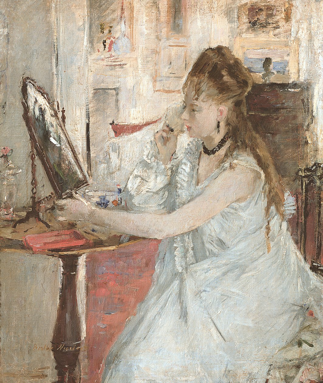 Giovane donna che si incipria il viso da Berthe Morisot