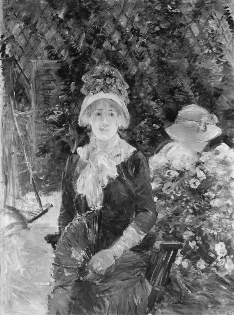 Giovane donna in un giardino da Berthe Morisot