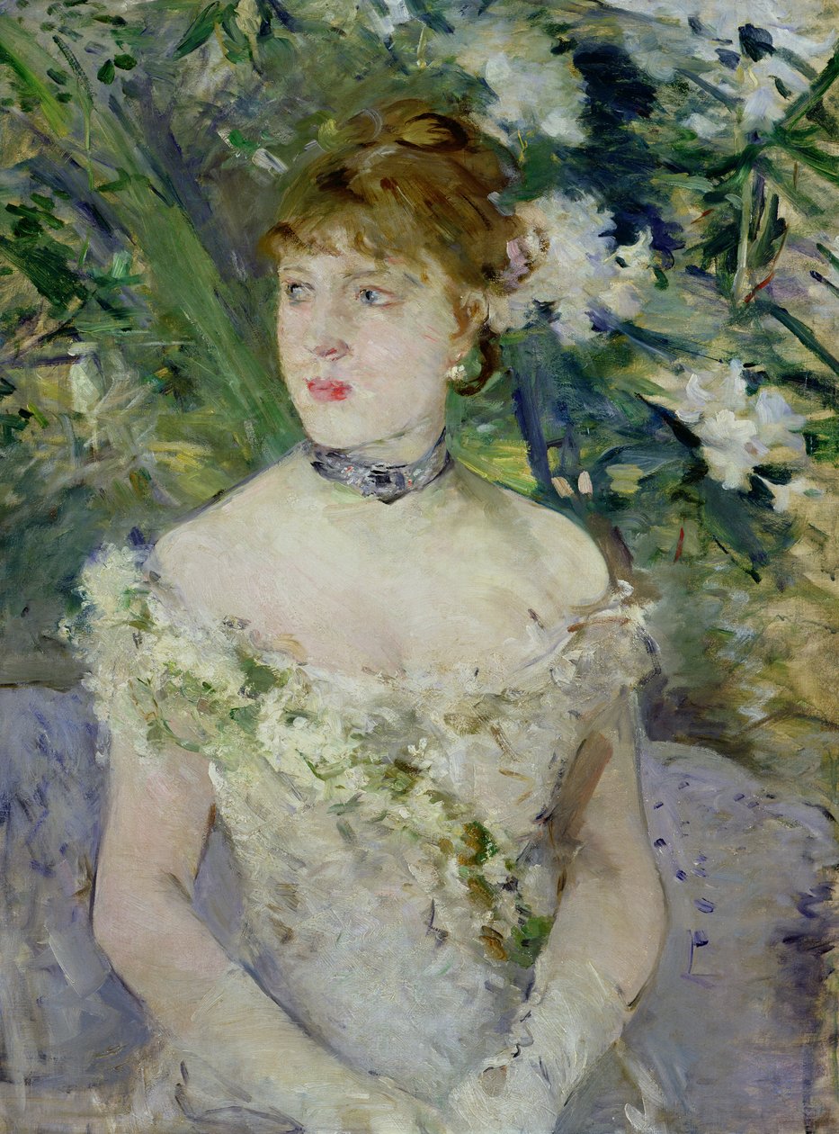 Giovane ragazza in abito da ballo da Berthe Morisot