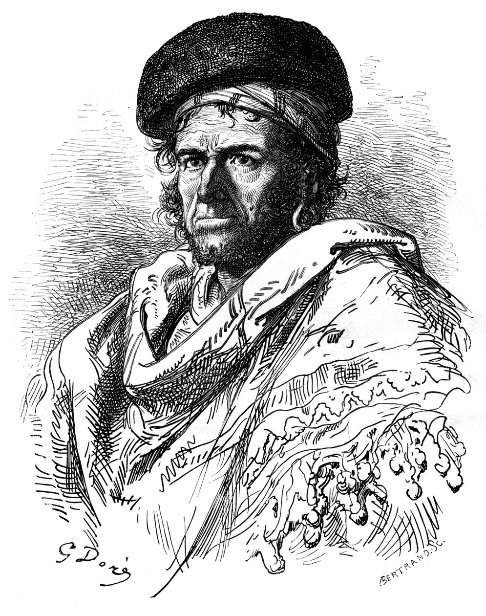 Zingara spagnola, metà-fine XIX secolo da Auguste Bertrand