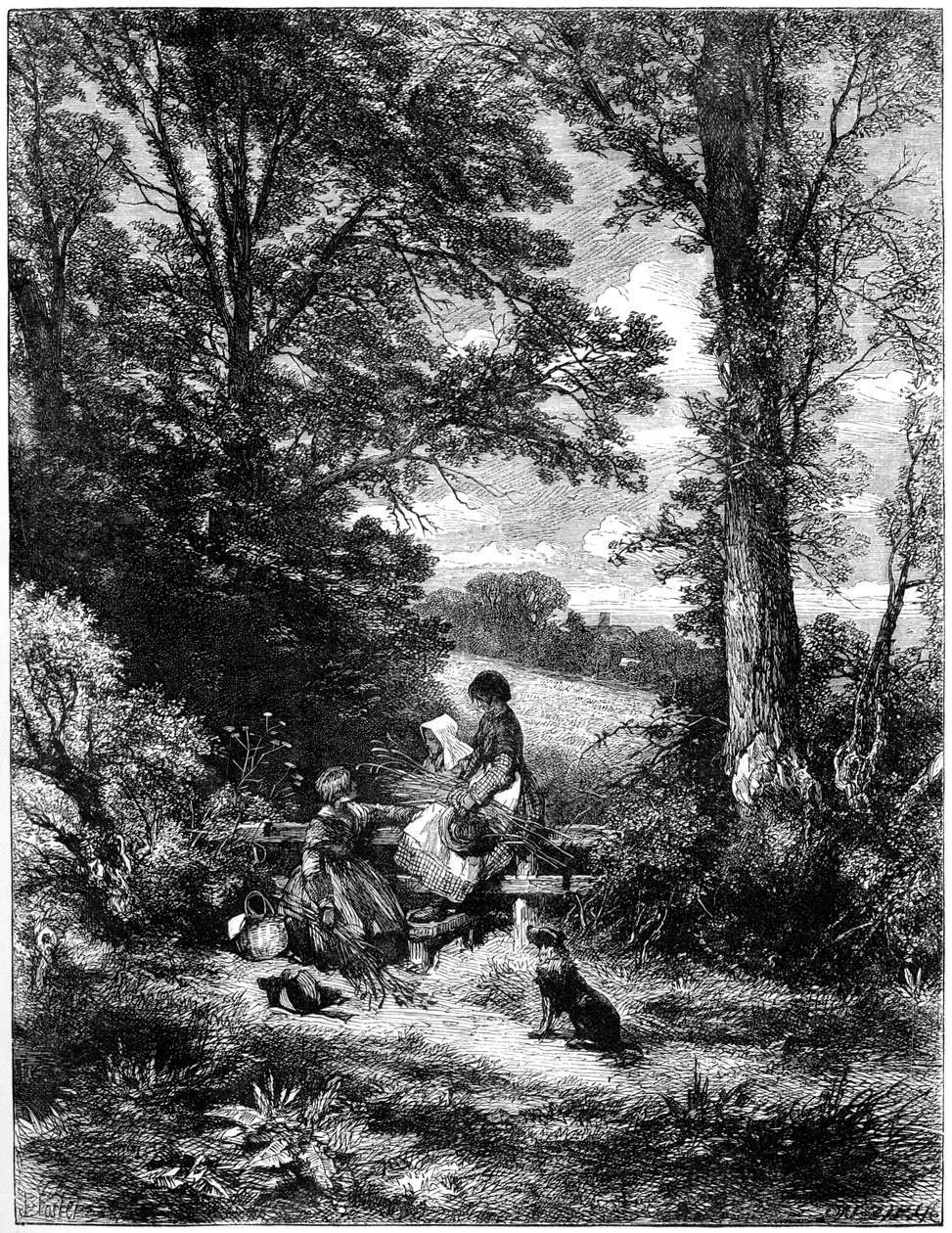 Le spigolatrici al cancello da Birket Foster