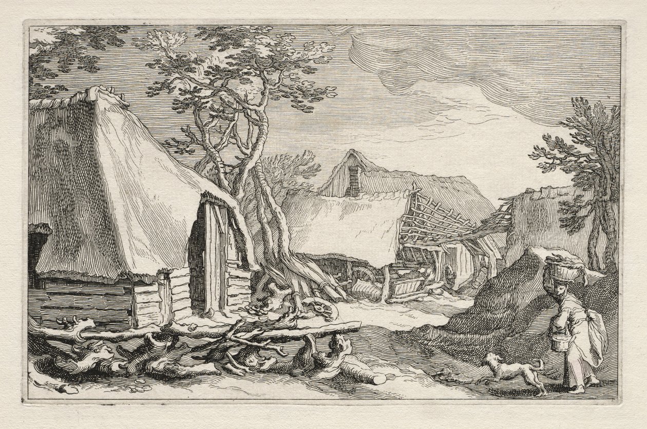 Paesaggio con casali da Boetius Adams Bolswert