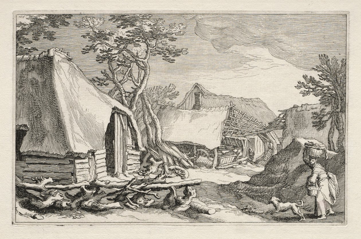Paesaggio con casali, 1613-1614 da Boetius Adams Bolswert