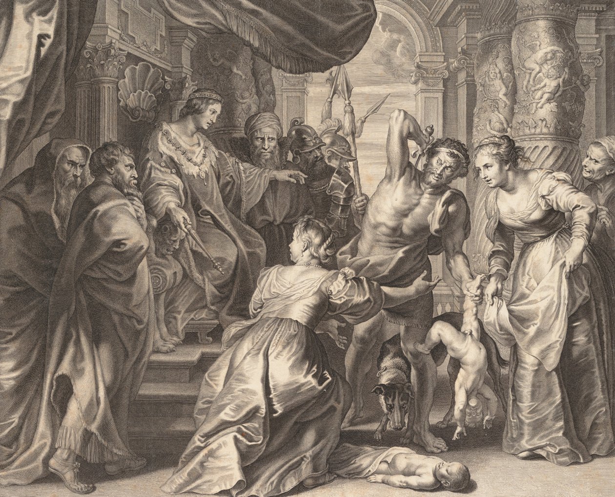 Il giudizio di Salomone, 1595-1633 da Boetius Adams Bolswert