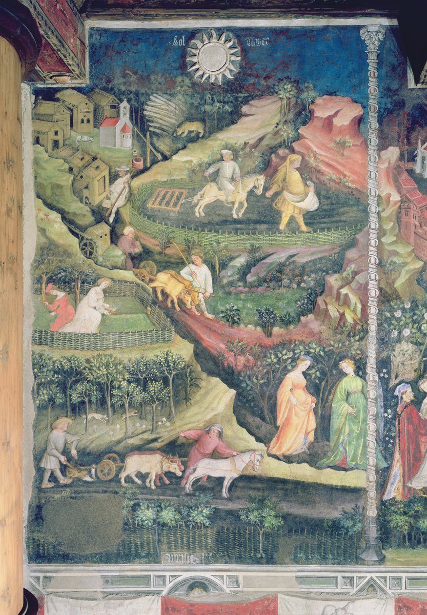 Il mese di aprile, c.1400 da Bohemian School