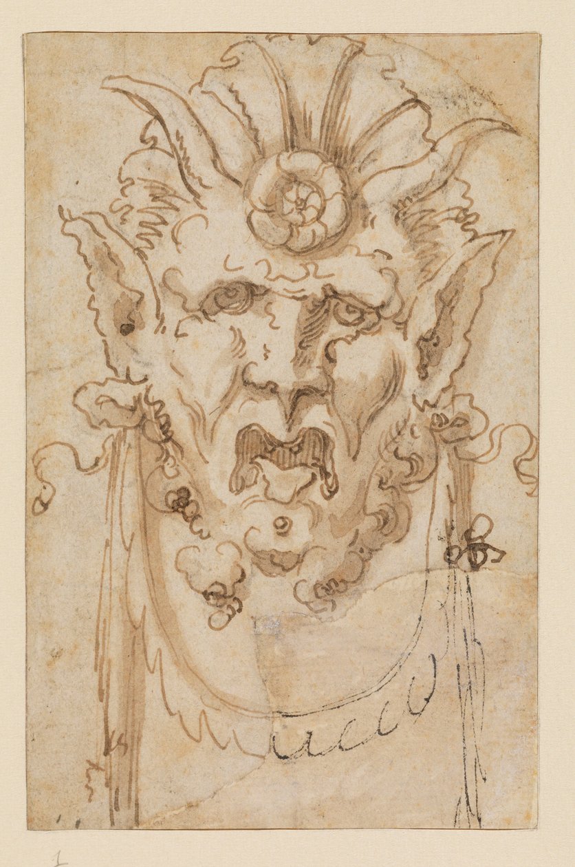Maschera grottesca, XVII secolo da Bolognese School