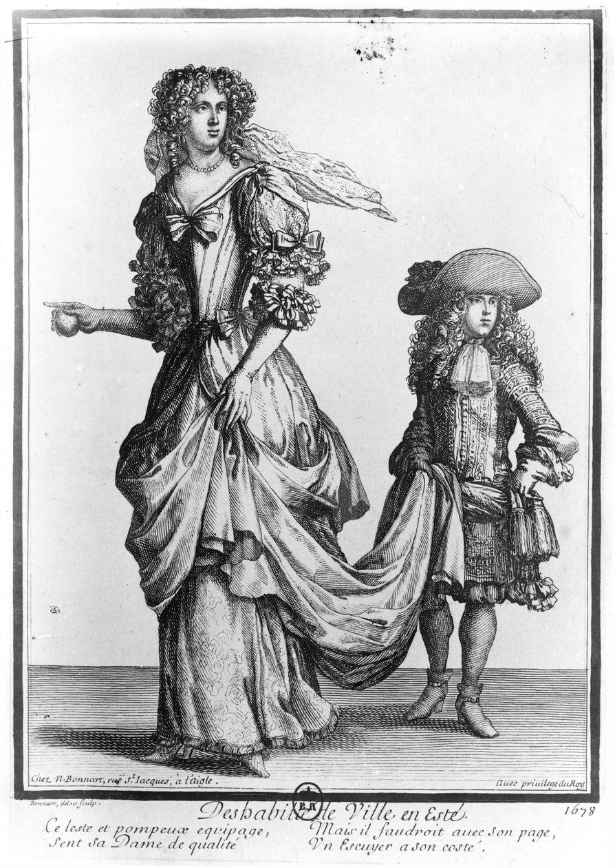 Abito estivo da città, 1678 da Nicolas Bonnart