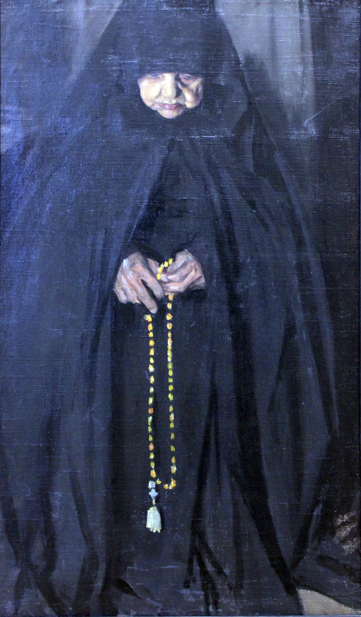 Vecchia suora da Boris Mikhailovich Kustodiev