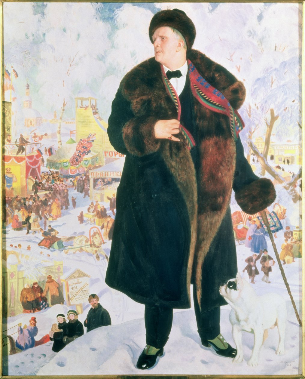 Ritratto di Feodor Shaljapin, 1922 da Boris Mikhailovich Kustodiev