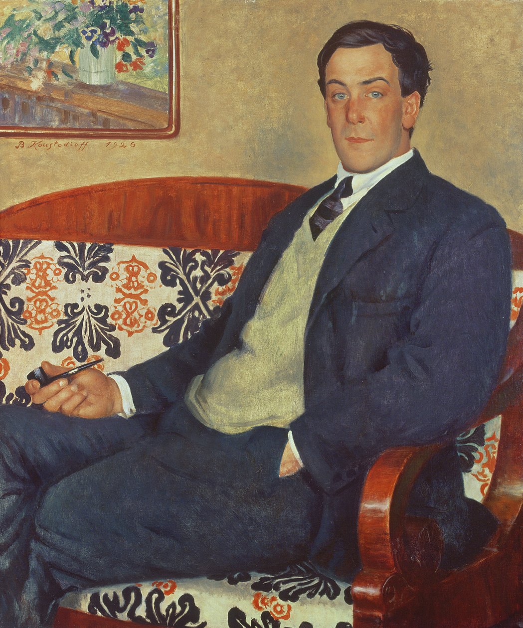 Ritratto di Peter Kapitza, 1926 da Boris Mikhailovich Kustodiev