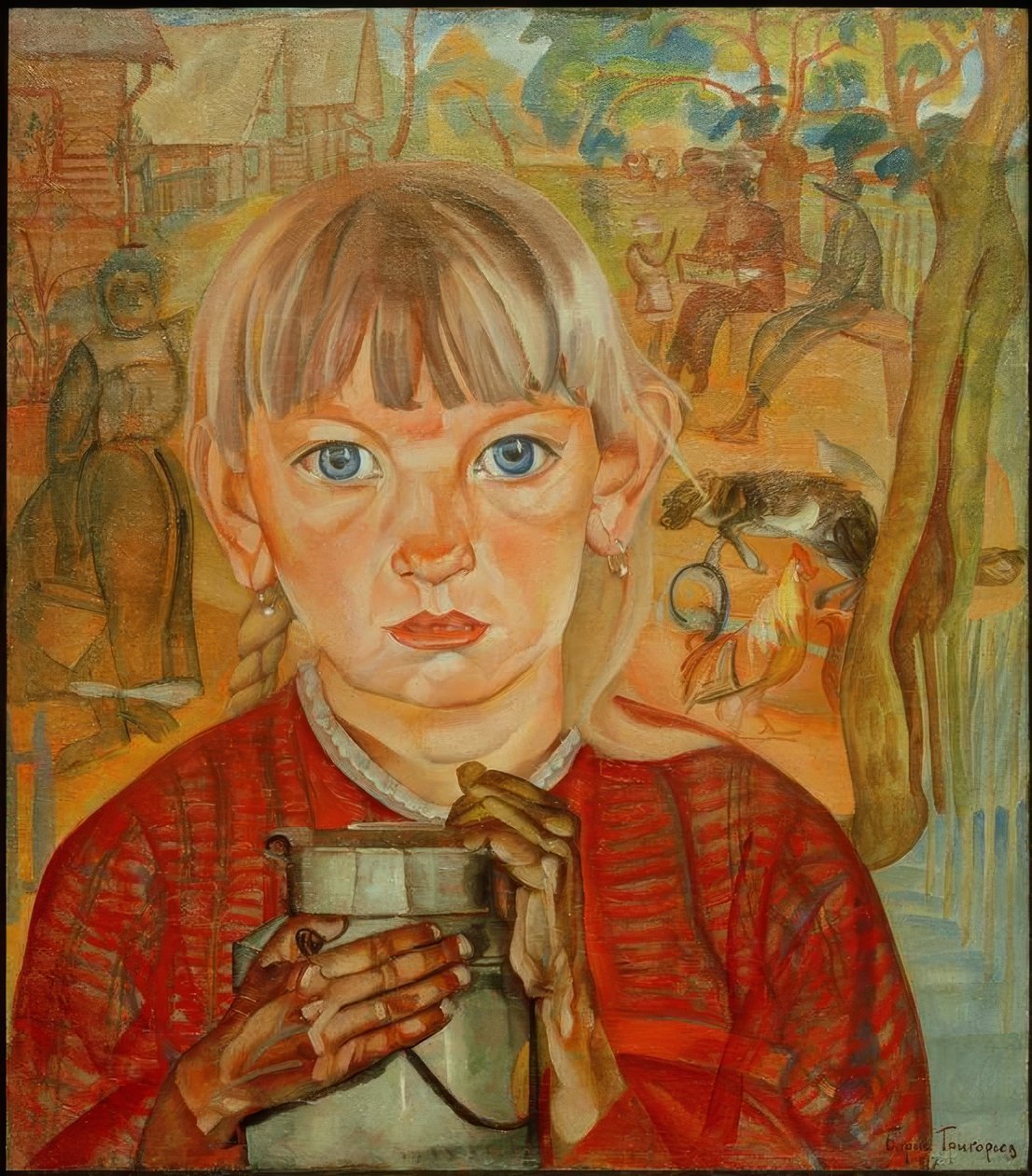 Ragazza con lattiera da Boris D. Grigorjew