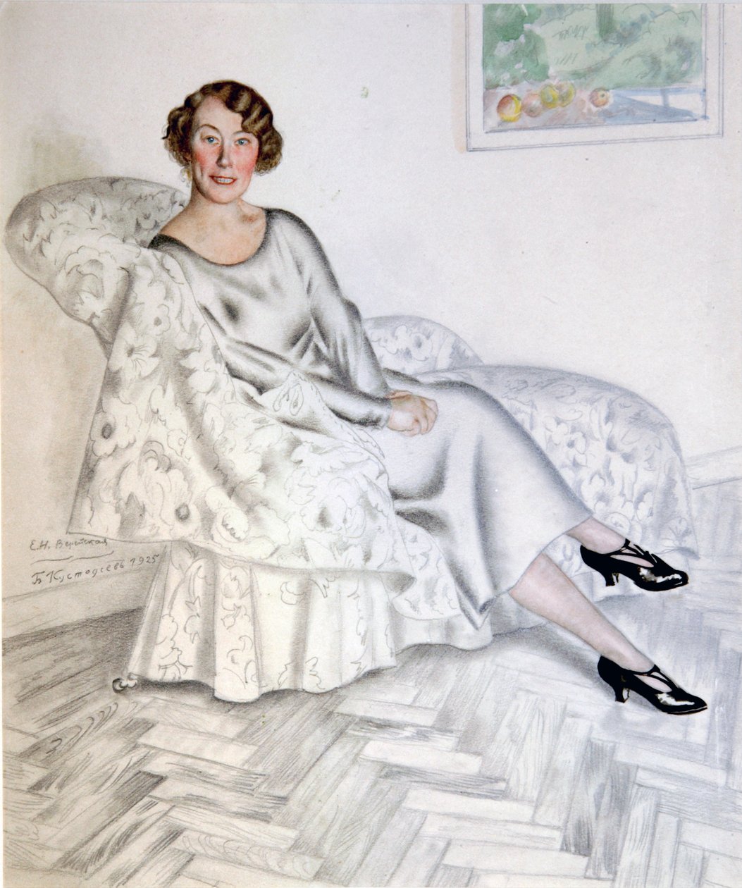 Signora in interni, 1925 da Boris Mikhailovich Kustodiev