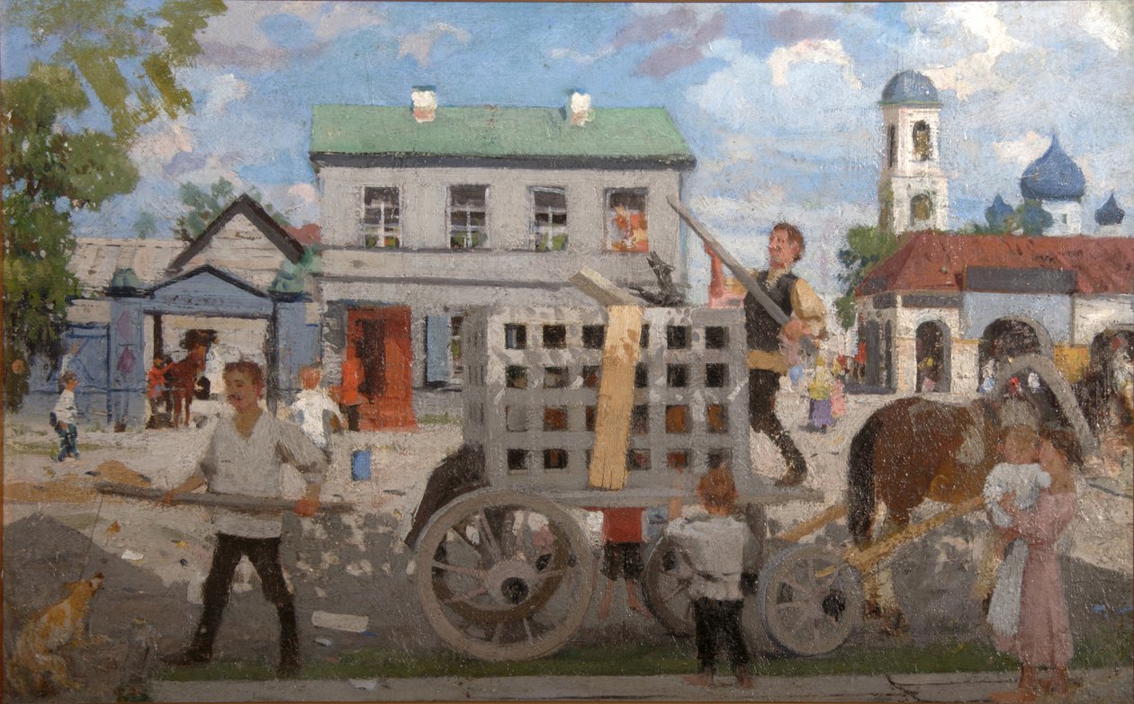 Acchiappacani, anni 1920 da Boris Mikhailovich Kustodiev