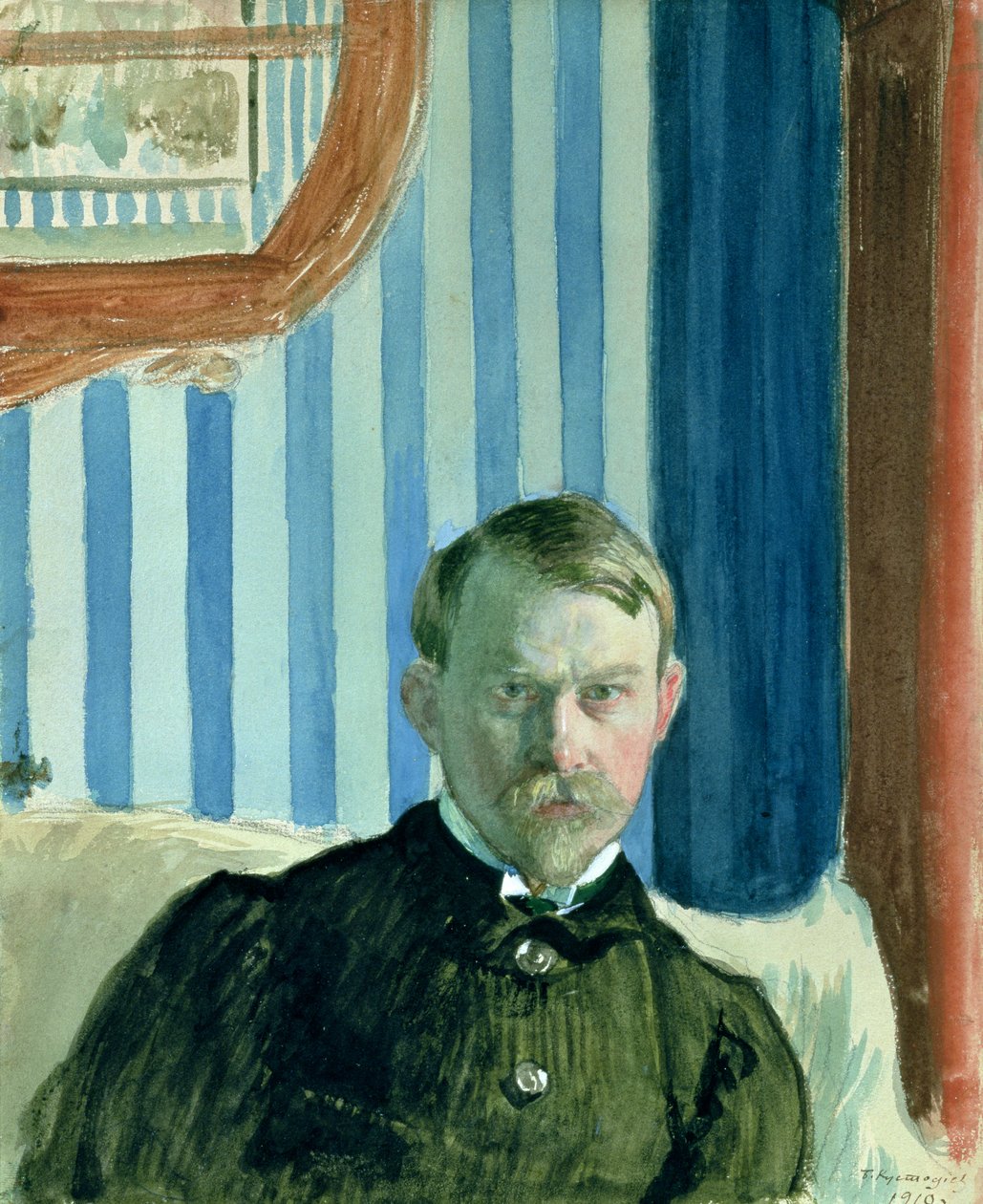 Autoritratto da Boris Mikhailovich Kustodiev